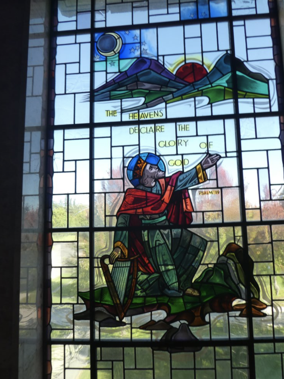 Church Pews and Stained Glass Windows