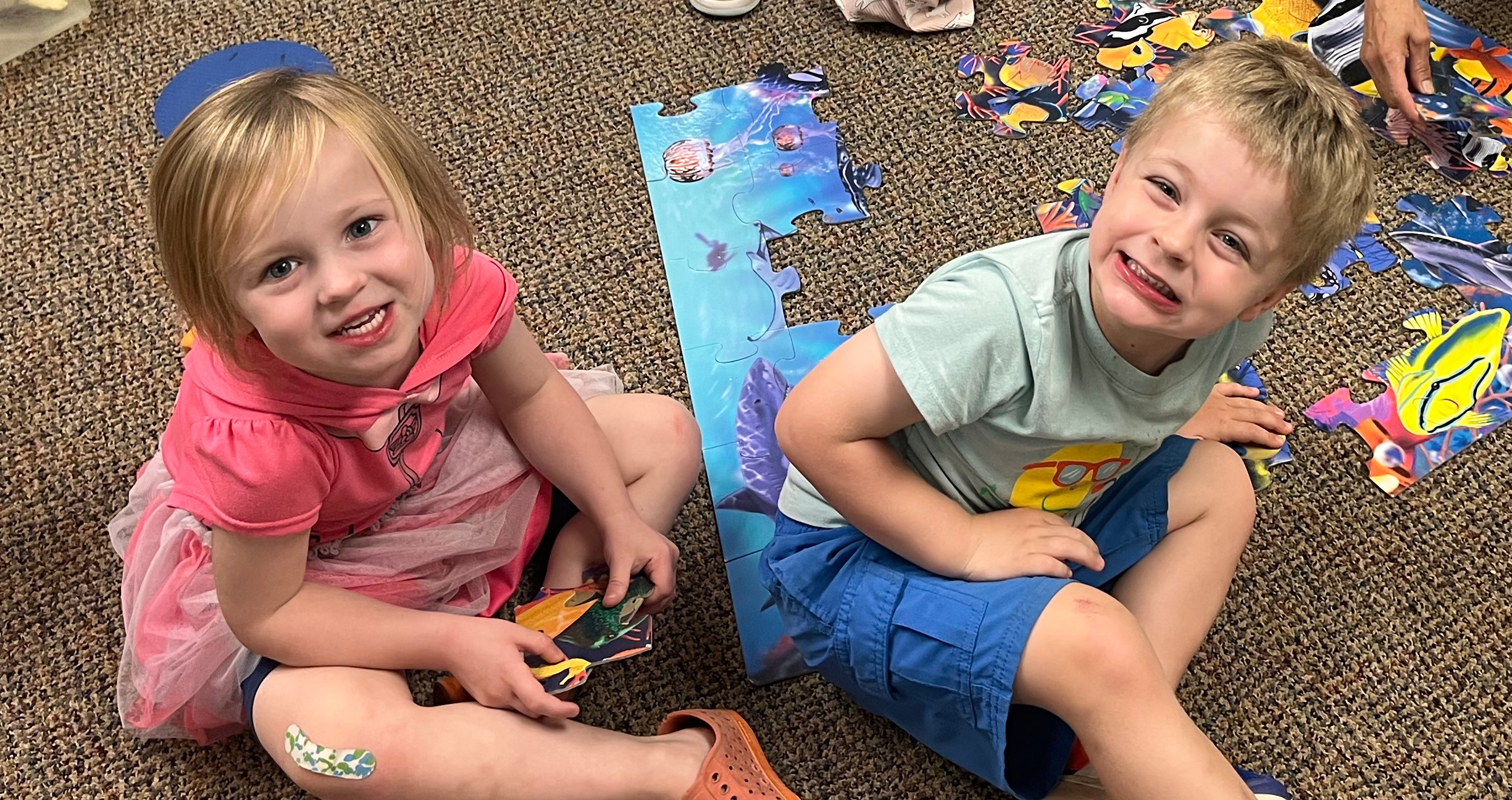 Family connecting with Cross View ECC staff