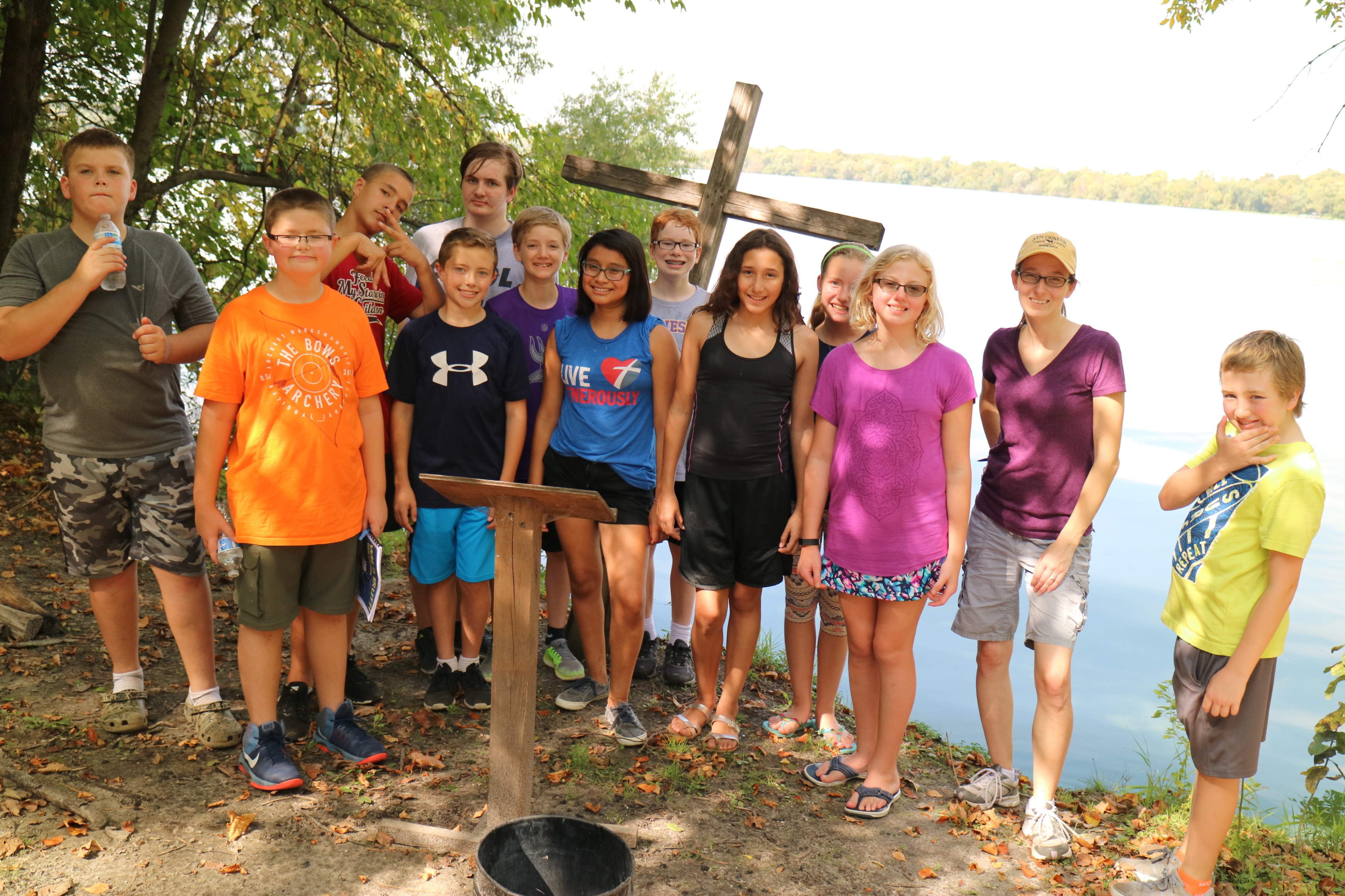 Confirmation students on their retreat.