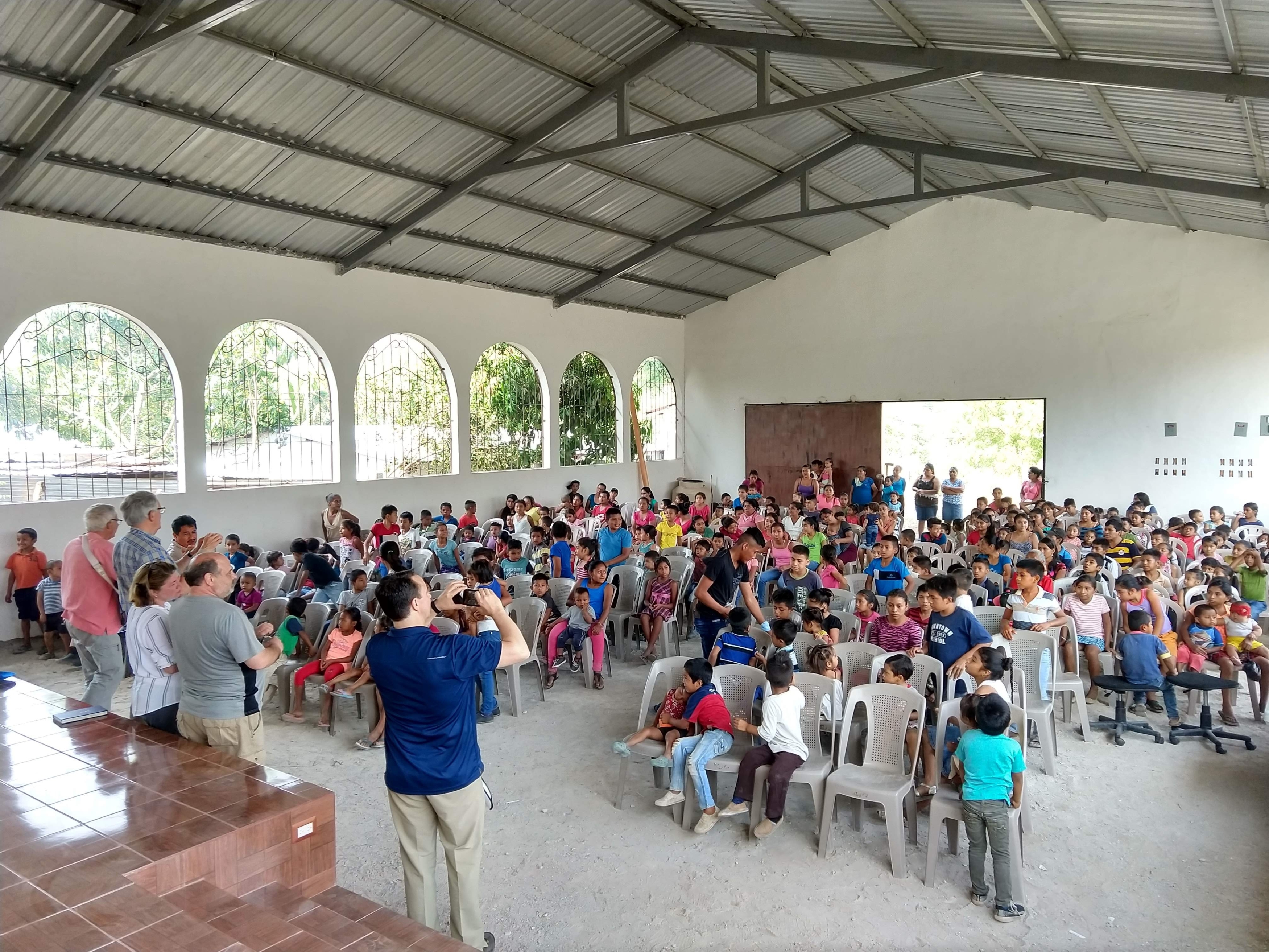 Pastor Steve Wheeler at a church gathering in Guatemala